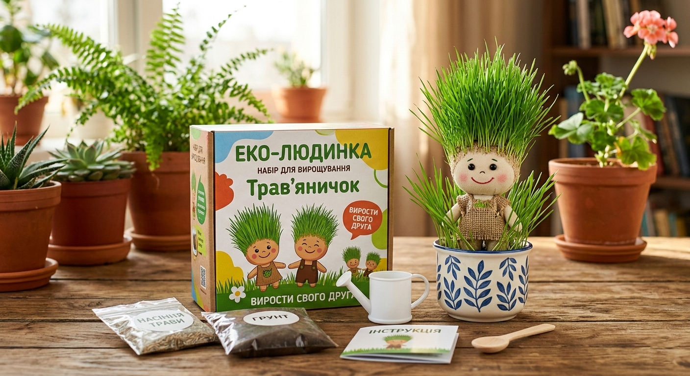 Набір для вирощування еко-людинки (Трав’яничок)