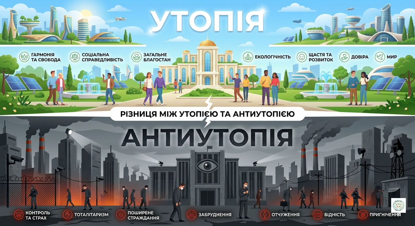 Відмінність антиутопії від утопії
